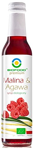 BIOFOOD ökologischer Himbeeren-Agavensirup, 250ml Glasflasche von Biofood