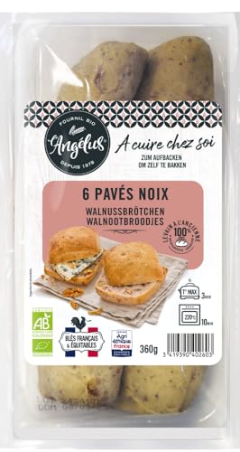 L angelus Bio Walnussbrötchen zum Aufbacken (1 x 360 gr) von Biofournil