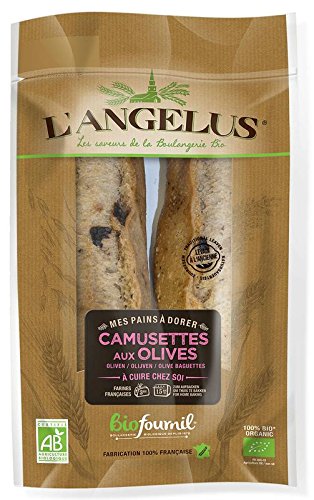 L angelus Bio Oliven-Baguettes zum Aufbacken (1 x 400 gr) von Biofournil