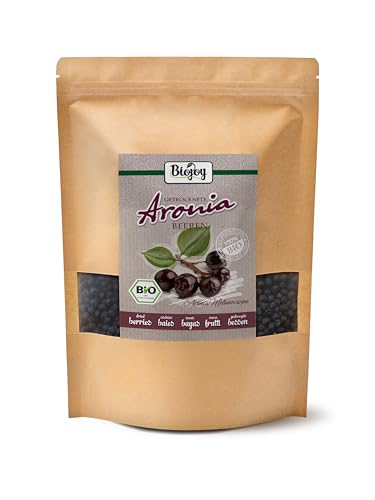 Biojoy BIO-Aroniabeeren (1 kg), getrocknet und ganz (Aronia melanocarpa) von Biojoy