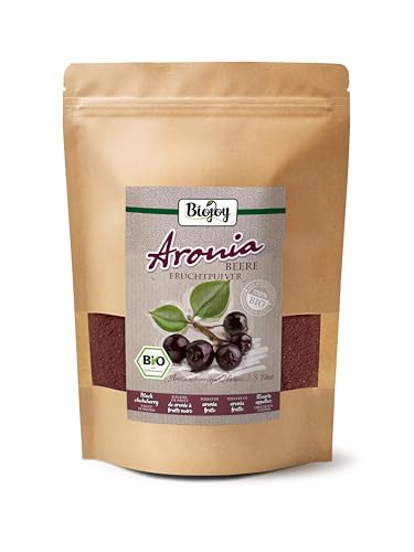 Biojoy BIO-Aronia Pulver (750 gr), 100% Aroniabeeren Tresterpulver (Aronia melanocarpa) von Biojoy