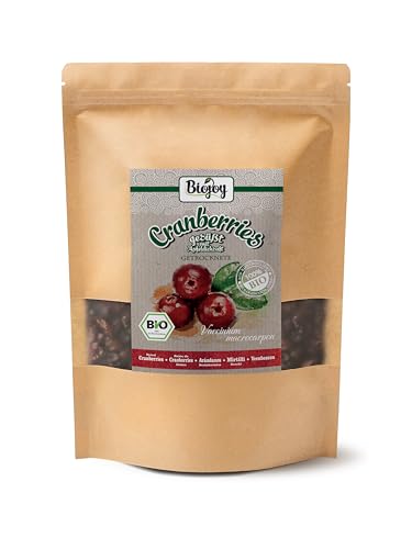 Biojoy BIO-Cranberries getrocknet, Cranberry mit Apfelsaft gesüßt, ohne Zucker (1 kg) von Biojoy
