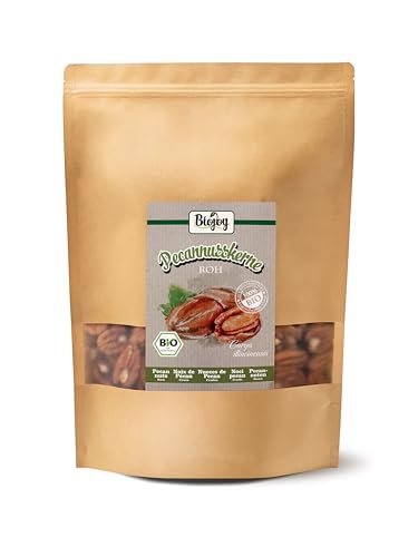 Biojoy BIO-Pekannüsse Halbe Kerne (1 kg), geschält und ungesalzen, Pekannusskerne ohne Zusätze von Biojoy