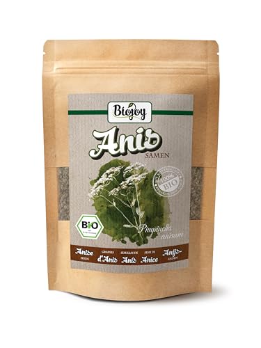 Biojoy BIO-Anissamen lose (250 gr), ganzе Samen, Anis zum Kochen und Backen, Anistee, natürlich, ohne Zusätze, Pimpinella anisum von Biojoy