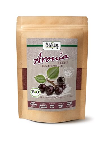 Biojoy BIO-Aronia Pulver (250 gr), 100% Aroniabeeren Tresterpulver (Aronia melanocarpa) von Biojoy