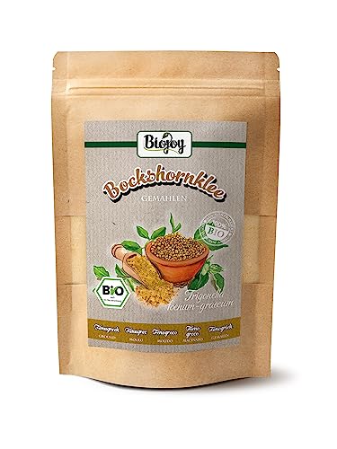 Biojoy BIO-Bockshornklee gemahlen (250 gr), Bockshornkleesamen Gewürz als Pulver (Trigonella foenum-graecum) von Biojoy