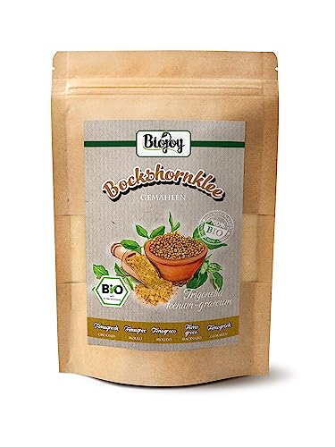 Biojoy BIO-Bockshornklee gemahlen (250 g), Bockshornkleesamen Gewürz als Pulver (Trigonella foenum-graecum) von Biojoy