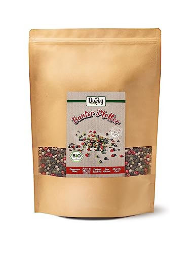 Biojoy BIO-Bunter Pfeffer ganz (1 kg), Pfefferkörner bunt für Pfeffermühle von Biojoy
