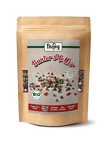 Biojoy BIO-Bunter Pfeffer ganz (100 g), Pfefferkörner bunt für Pfeffermühle von Biojoy