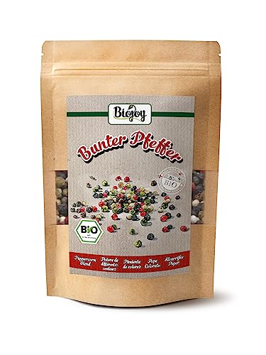 Biojoy BIO-Bunter Pfeffer ganz (100 gr), Pfefferkörner bunt für Mühle von Biojoy