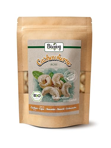 Biojoy BIO-Cashewkerne ganz (250 g), roh und unbehandelt, Cashew-Nüsse von Biojoy