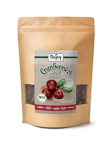 Biojoy BIO-Cranberry getrocknet (500 gr), Cranberries mit Apfeldicksaft gesüßt von Biojoy