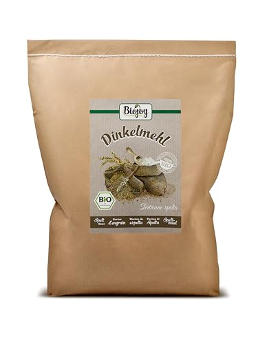 Biojoy BIO-Dinkelmehl (5 kg), roh, zum Backen und Kochen von Biojoy