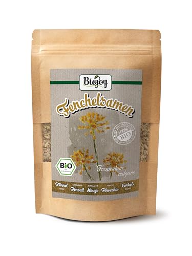 Biojoy BIO-Fenchelsamen ganz (250 gr), Fenchelsaat, Fenchel Tee (Foeniculum vulgare) von Biojoy