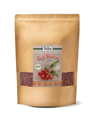 Biojoy BIO-Gojibeeren getrocknet (1 kg), ganze und ungeschwefelte Wolfsbeeren von Biojoy