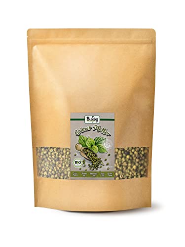 Biojoy BIO-Grüner Pfeffer ganz (1 kg), Pfefferkörner grün für Mühle von Biojoy