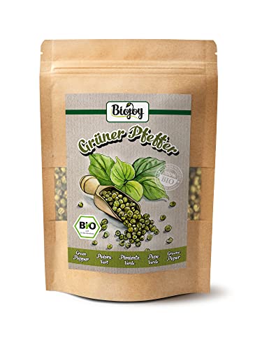 Biojoy BIO-Grüner Pfeffer ganz (100 gr), Pfefferkörner grün für Mühle von Biojoy