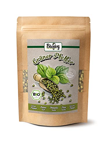 Biojoy BIO-Pfeffer grün (100 g), ganze Pfefferkörner, ohne Zusätze (Piper nigrum) von Biojoy