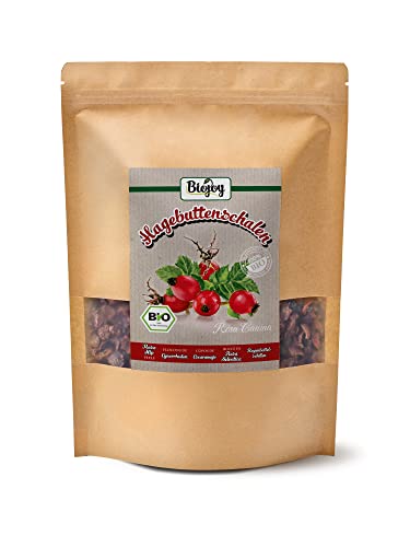 Biojoy BIO-Hagebuttenschalen getrocknet (500 gr), ganz, ideal für Hagebuttenschalen-Tee (Rosa canina) von Biojoy