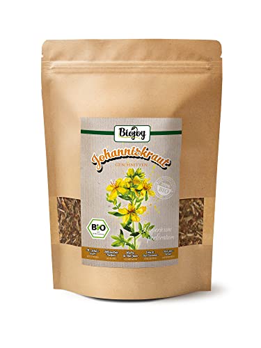 Biojoy BIO-Johanniskraut-Tee (250 gr), getrocknet und geschnitten, Kräutertee (Hypericum perforatum) von Biojoy