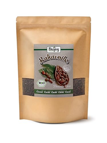 Biojoy BIO-Kakao nibs (1 kg), Sorte Criollo aus Peru, roh und ohne Zuckerzusatz, Cacao nibs (Theobroma cacao) von Biojoy