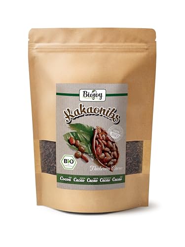 Biojoy BIO-Kakao nibs (500 g), Sorte Criollo aus Peru, roh und ohne Zuckerzusatz, Cacao nibs (Theobroma cacao) von Biojoy