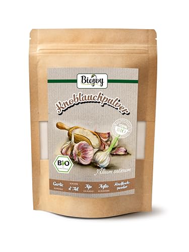 Biojoy BIO-Knoblauchpulver (250 gr), Knoblauch fein gemahlen, ohne Zusätze (Allium sativum) von Biojoy