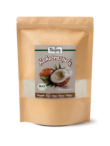 Biojoy BIO-Kokosraspeln (500 gr), getrocknet und ungeröstet, Kokosflocken zum Backen von Biojoy