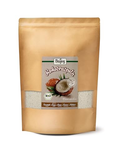 Biojoy BIO-Kokosraspeln (1 kg), getrocknet und ungeröstet, Kokosflocken von Biojoy