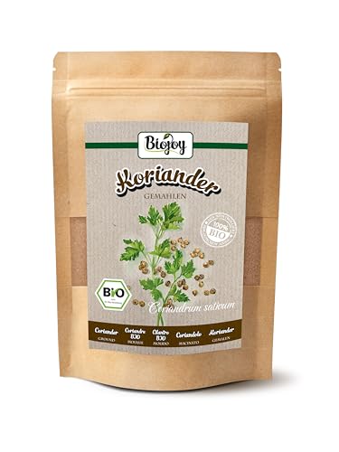 Biojoy BIO-Koriander gemahlen (250 gr), Koriandersamen als Pulver (Coriandrum sativum) von Biojoy