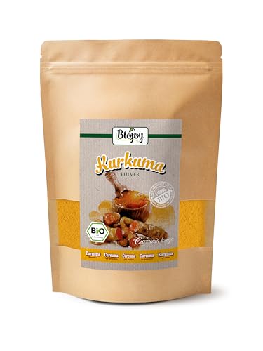 Biojoy BIO-Kurkuma Pulver (500 g), gemahlene Kurkuma-Wurzel (Curcuma longa) von Biojoy