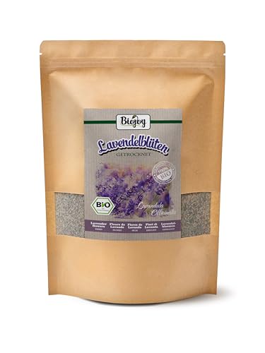 Biojoy BIO-Lavendelblüten getrocknet (250 gr), Lavendel-Tee, ohne Zusatzstoffe (Lavandula officinalis) von Biojoy