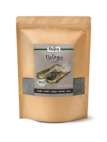 Biojoy BIO-Linsen Beluga (1,5 kg), getrocknet und ganz, Linsen schwarz, ohne Zusätze von Biojoy