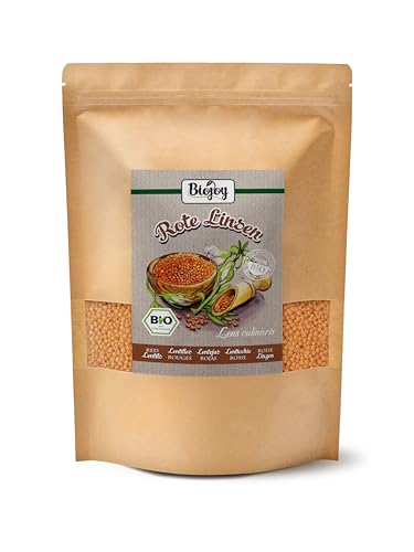 Biojoy BIO-Linsen rot (1,5 kg), getrocknet und ganz, ohne Zusätze von Biojoy