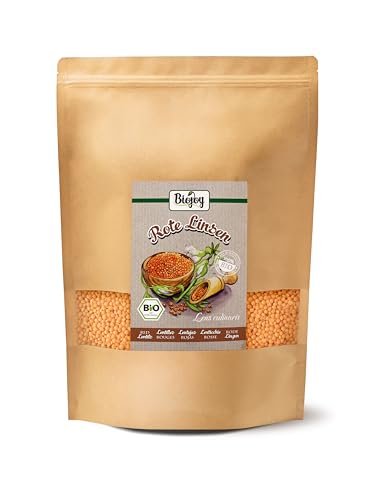 Biojoy BIO-Linsen rot (2,5 kg), getrocknet und ganz, ohne Zusätze von Biojoy