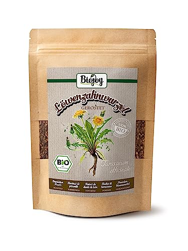 Biojoy BIO-Löwenzahnwurzel, geröstet (250 gr), Kaffeeersatz ohne Koffein, nicht löslich (Taraxacum officinale) von Biojoy