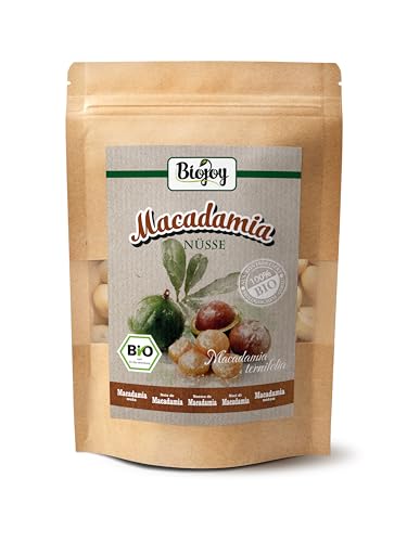 Biojoy BIO-Macadamianüsse, ganze Macadamia Nüsse, roh, ungeröstet und ungesalzen (200 gr) von Biojoy