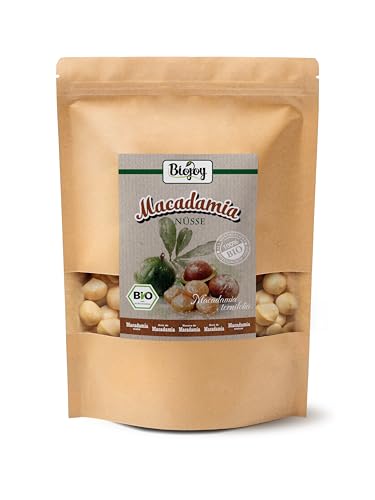 Biojoy BIO-Macadamianüsse ganz (1 kg), ungesalzen und ungeröstet von Biojoy