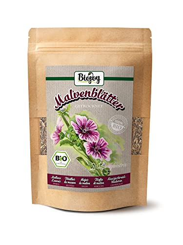Biojoy BIO-Malvenblätter Tee (100 g), getrocknet und geschnitten, Malventee (Malva sylvestris) von Biojoy