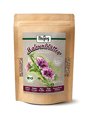 Biojoy BIO-Malvenblätter Tee (100 gr), getrocknet und geschnitten, Malventee (Malva sylvestris) von Biojoy