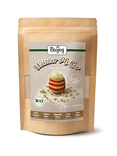 Biojoy BIO-Pfeffer weiß gemahlen (100 g), Weißer pfeffer, ohne Zusätze (Piper nigrum L.) von Biojoy