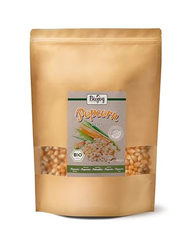 Biojoy BIO-Popcornmais für Popcornmaschine, Kino Popcorn-Mais, ungesüsst und ungesalzen, GVO FREI (2 kg) von Biojoy