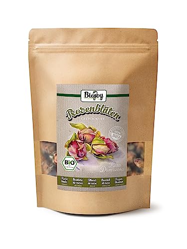 Biojoy BIO-Rosenblüten getrocknet (150 g), Rosenknospen ganz, Rosenblüten-Tee (Rosa Damascena) von Biojoy