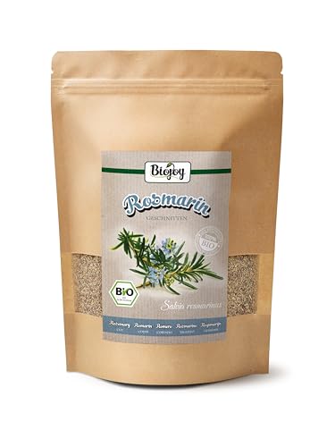 Biojoy BIO-Rosmarin Gewürz (250 gr), getrocknet und geschnitten, ideal für Rosmarin Tee (Salvia rosmarinus) von Biojoy