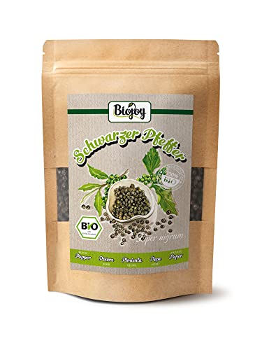 Biojoy BIO-Schwarzer Pfeffer ganz (100 g), ganze Pfefferkörner, ideal für die Mühle (Piper nigrum) von Biojoy