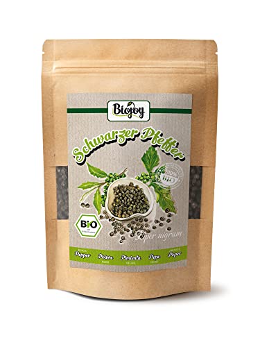 Biojoy BIO-Schwarzer Pfeffer ganz (100 gr), schwarze Pfefferkörner für Mühle (Piper nigrum) von Biojoy