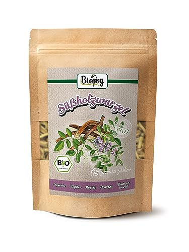 Biojoy BIO-Süßholzwurzel (100 gr), getrocknet und geschnitten, Süssholzwurzel Tee (Glycyrrhiza glabra) von Biojoy