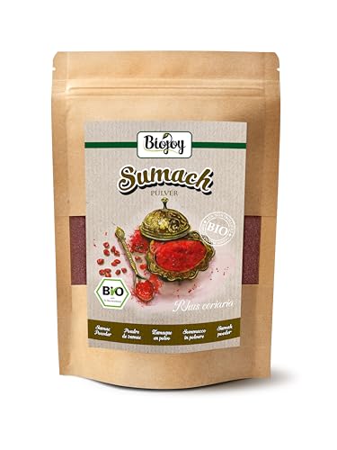 Biojoy BIO-Sumach Gewürz (250 g), türkisch, Sumach fein gemahlen, 5% Steinsalz von Biojoy