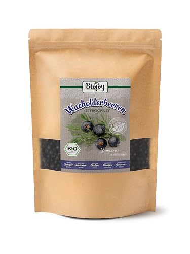 Biojoy BIO-Wacholderbeeren (500 gr), getrocknet und ganz, ohne Zusätze (Juniperus communis) von Biojoy