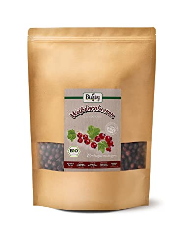 Biojoy BIO-Weißdornbeeren getrocknet (1 kg), ganz, Weißdorn-Tee (Crataegus monogyna) von Biojoy